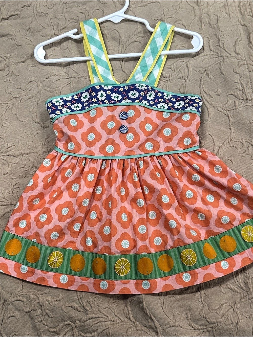Matilda Jane Girls Floral top Orange & Green Girls 6